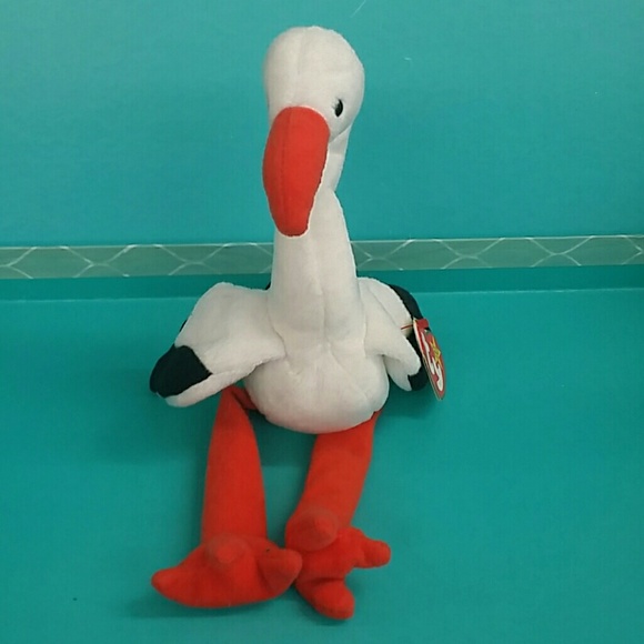 TY Beanie Babies White Stork-Stilts 6/16/1998 - Picture 1 of 4